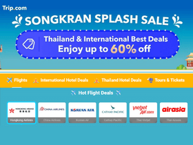 Trip.com Songkran Splash Sale: Enjoy Up to 60% OFF on Thailand & International Best Deal